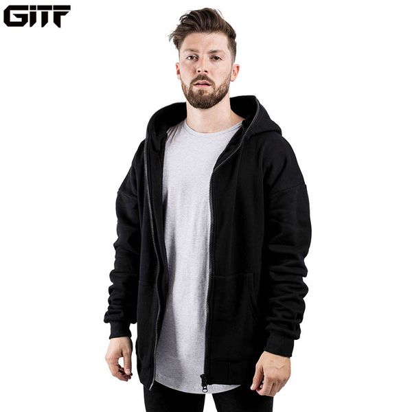 

gitf male jacket zipper pullover two sides wear men hooded sweatshirt gym running sports hoodie mens training fitness clothing, Black;red