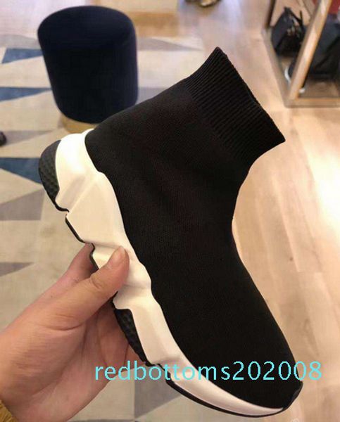 

brand sock shoe men women speed trainers sneakers fashion knit mesh slip-on air shoes ultra light bottom runners boot r08, Black