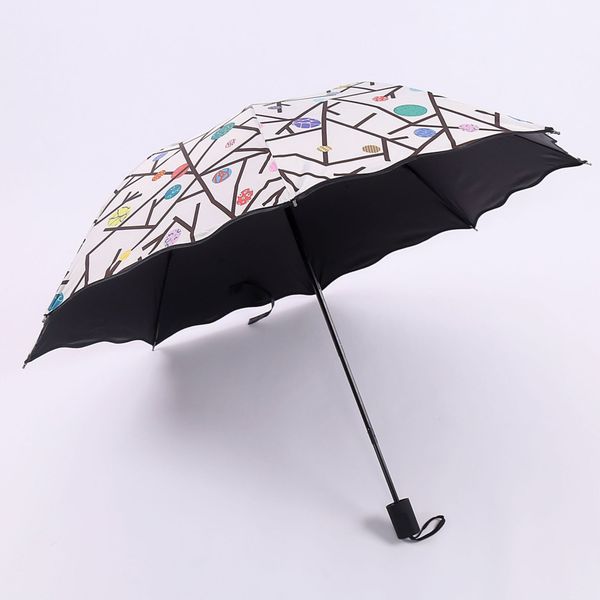 

originality three fracture too parasol pocket sunscreen sunshade black plastic umbrella small fresh sunny umbrella