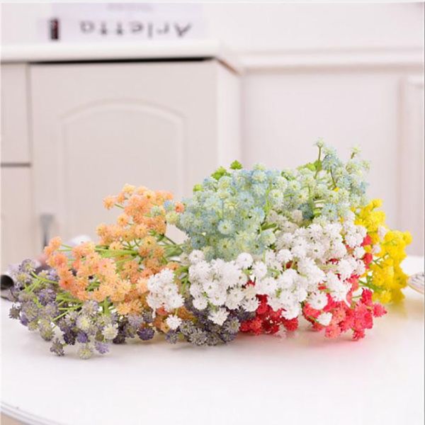 

wholesale soft plastic white artificial flower artificial flowers gypsophila babys breath fake silk flower plant party wedding decoration