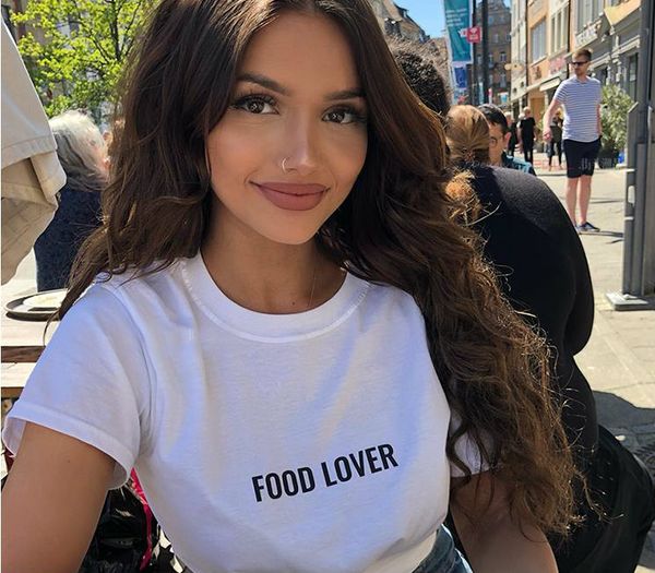

lover letters women tshirt cotton casual funny t shirt for lady yong girl tee hipster tumblr ins drop ship s-40, White