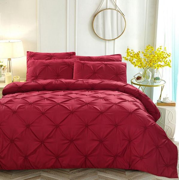 Luxury Bedding Sets Home Textile Pleat Twin Queen Double Size
