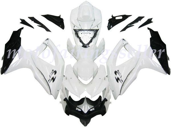 

new abs plastic fairings kit fit for suzuki gsxr600 gsxr750 gsx-r600 r750 k8 2008 2009 2010 injection mold pure white black