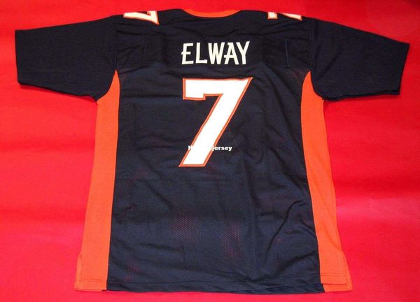 

retro #7 john elway custom mitchell & ness jersey bule mens stitching high-end size s-5xl football jerseys college ncaa, Black;red