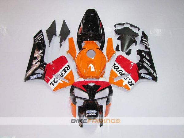 

new abs injection molding motorcycle fairings kits 100% fit for honda cbr600rr f5 05 06 2005 2006 fairings bodywork set custom orange repsol