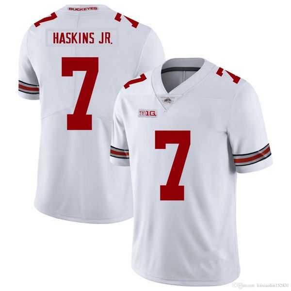 

dwayne haskins stitched youth ohio state buckeyes eddie george white black red kids ncaa college jersey