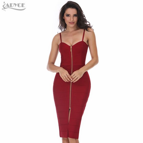 

adyce 2020 новое летнее черное бандажное платье элегантное вино красный белый спагетти ремень bodycon dress sexy v-образным вырезом знаменит, Black;gray