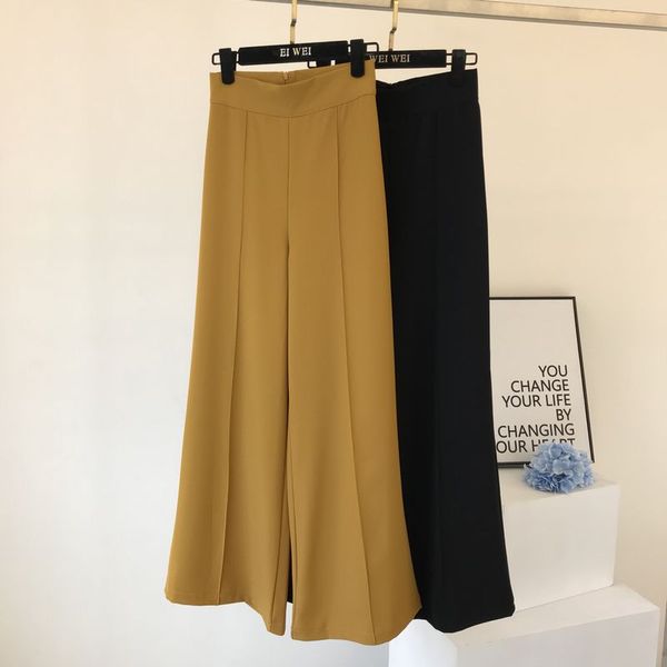 

high waist loose pants for women spring summer bud drape loose-fit trousers casual yellow pants ladies spodnie damskie, Black;white