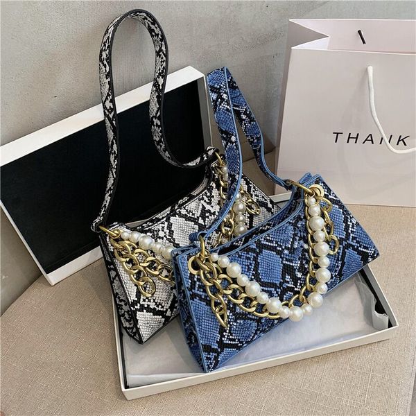 

leatherluggagetag 2020 новых дамы кожаного бумажника перлов сцепление мешок плеча дикого багет подмышка мешок