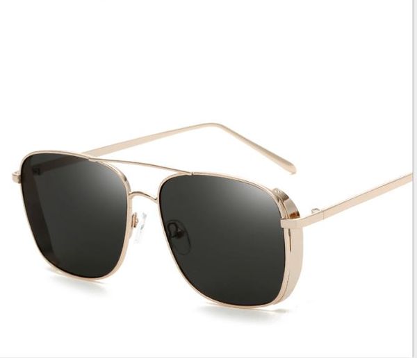 

квадратные солнечные очки стороны металла толстые евро-американские солнечные очки фильма цвета тенденции, White;black