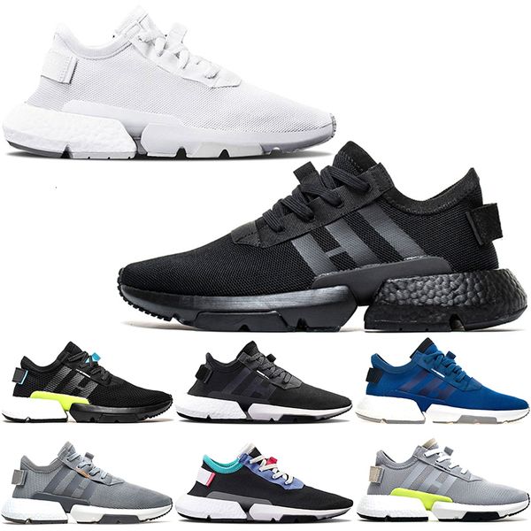 

p.o.d-s3.1 system sports running shoes men women triple black white cool grey og designer trainer sport size 36-47