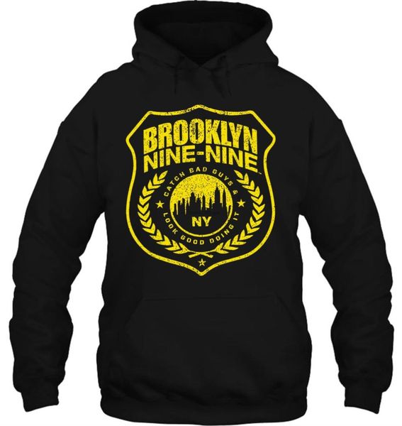 

men hoodie funny novelty brooklyn nine badge women streetwear, Black