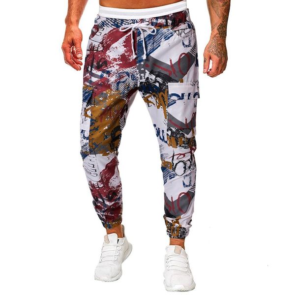 

brand men pants casual mens male trousers men's fashion printed long jeans slim fit pants causal trousers full length s-2xl, Black