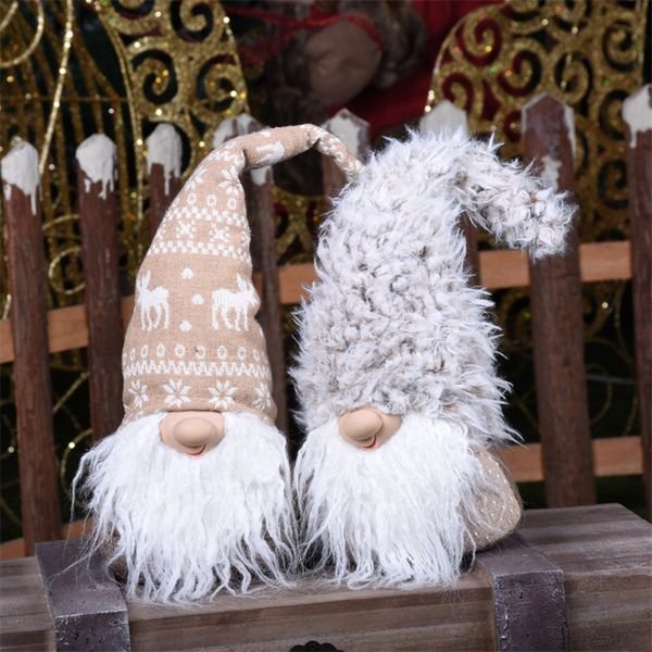 

cartoon christmas doll navidad figurine christmas decorations for home santa claus standing toy merry new year gift