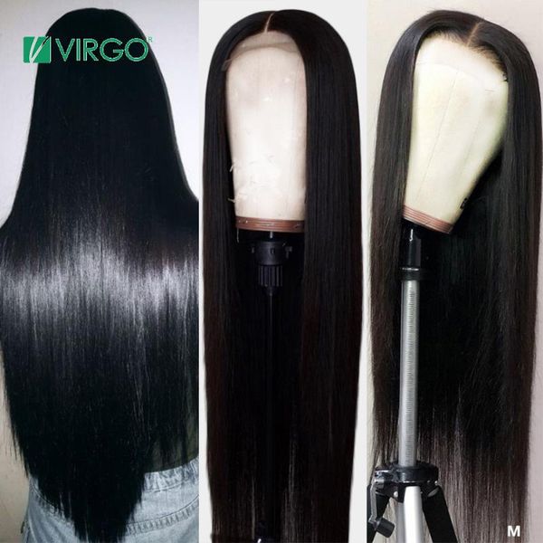 

lace wigs virgo straight front human hair pre plucked hairline 13x4 wig 8-26 inch brazilian remy 150% density, Black;brown