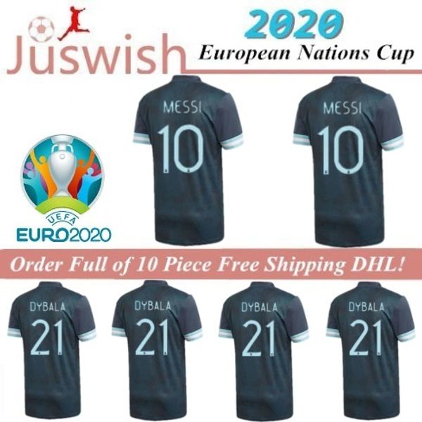 

thai argentina soccer jersey copa america 2020 argentina football soccer shirt messi dybala aguero men uniform, Black;yellow