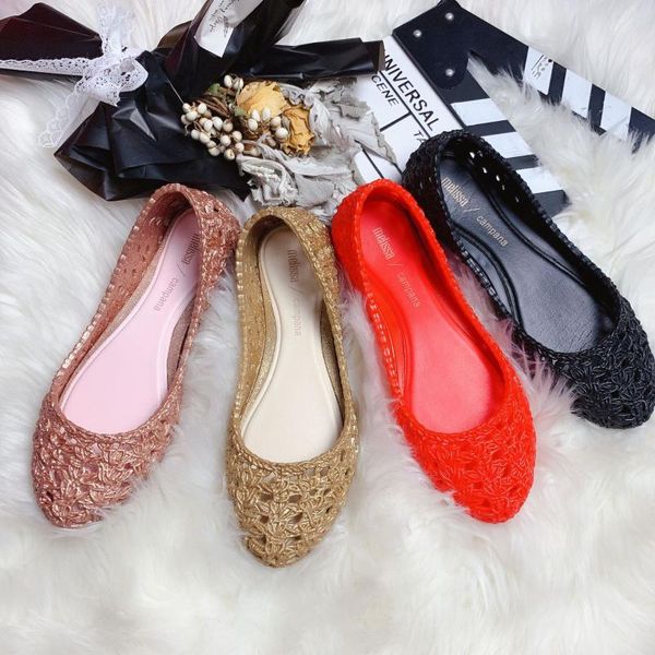 

2020 melissa jelly shoes bird's nest decoration lady sandals women sweet jelly shoes melissa sandals women, Black