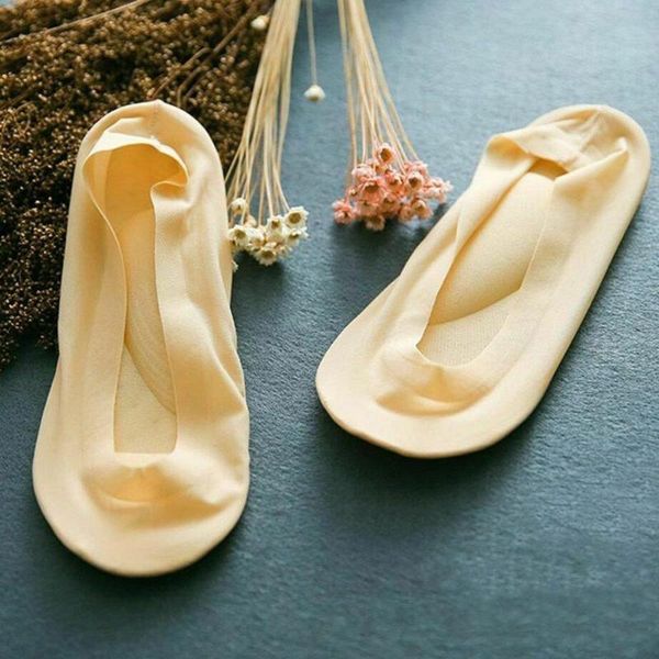 

3d sponge padded socks women's no show cushion liner ice silk boat sock arch support insole sock, Black;white