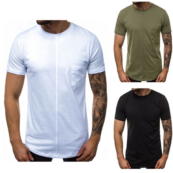 Dos homens do desenhista t de 2020 Sólido New Color Camiseta Painéis Mens Moda 100% algodão T-shirts Tops Summer manga curta Tee Boy Skate Camiseta