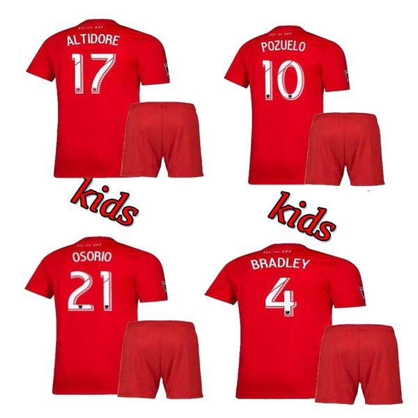 

2019 2020 toronto fc kids kit soccer jerseys osorio pozuelo bradley altidore 19 20 toronto home boy child football shirt uniform, Black;yellow