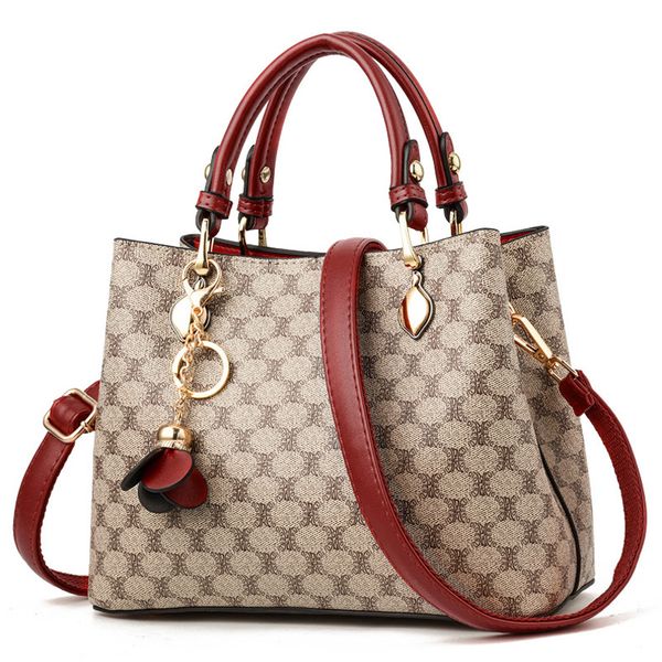 

2019 disigner handbag women leather handbags tassel female shoulder bag print large totes bags for women new bolsas sac