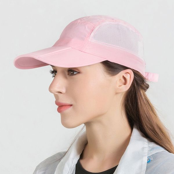 

2znhl outdoor women men folding easy to carry wicking breathable quick-drying sun protection hat fishing hat sports sunscreen baseball cap b, Blue;gray