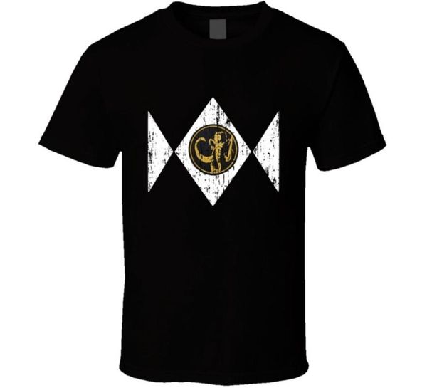 

retro design black ranger distressed t-shirt for men size s-3xl, White;black