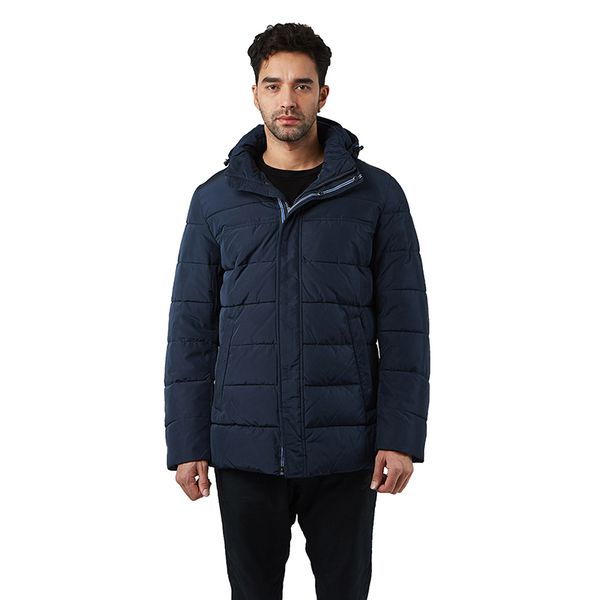 

man jacket winter warm cotton padded coat parka padding jacket hooded thick winter coat quilted jacket men, Black