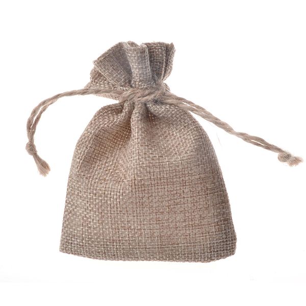

10 pieces burlap drawstrings gift bag jute candy storage bag linen pouches sacks for wedding jewelry party favors 3.1x3.9in khak