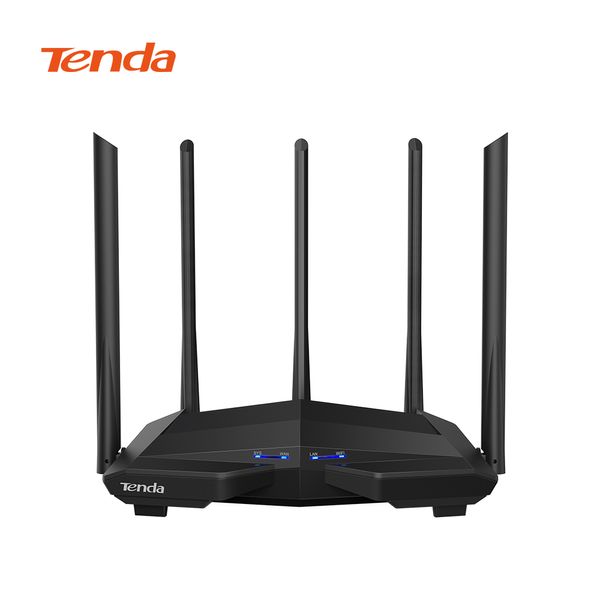 

tenda ac11 ac1200 wireless wifi router dual band 2.4g/5g gigabit port 802.11ac with high-gain antennas app control