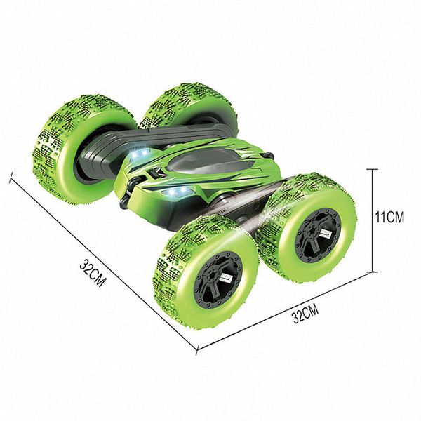 360 derecelik dönen çocuk dublör deformasyonu uzaktan kumanda araba off-road LED ışıkları ile tırmanma