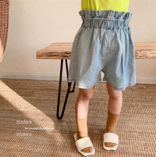 

2020 new arrival girls denim shorts summer girls shorts 4-9 years qa103, Black