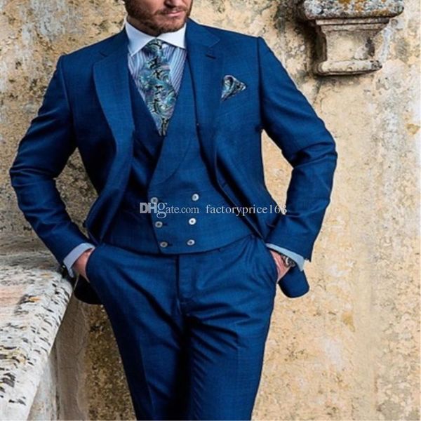 

shallow navy tuxedos groom wedding men suits mens wedding suits tuxedo costumes de smoking pour hommes men(jacket+pants+tie+vest) 066, Black;gray