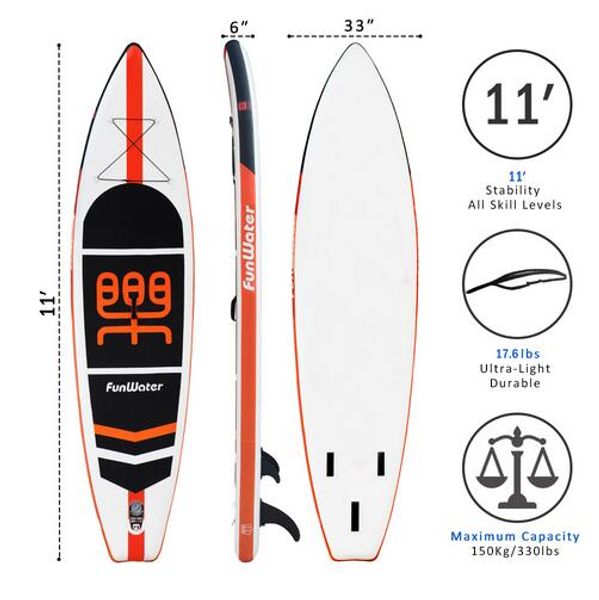 

Inflable Stand Up Paddle Хунта Суп-табла-де-Серф, Каяк Серф-де-11'x33''x6 '' с непроницаемой для mochila correa de bolsa