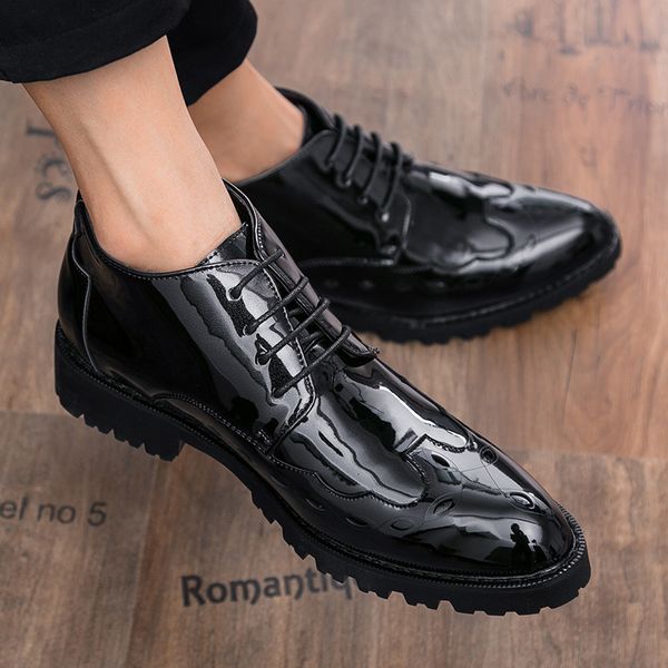 

leather men's casual shoes outdoor tenis masculino adulto light men shoes lace up oxfords walking flexible autumn casual, Black