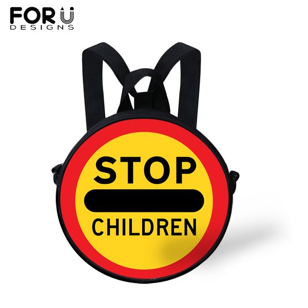 

forudesigns safety signs school bags for girls boys backpack kids children baby kindergarten black book round bag dropshipping