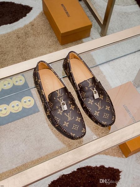 

19fw мужская повседневная обувь из натуральной кожи весна лето мужчины плоские прогулки мокасины черный коричневый человек роскошные скольже, Black