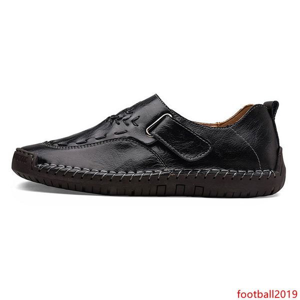 

non-brand 2020 hand stitching men s casual shoes set foot england peas shoes leather men s shoes low large size 40-44