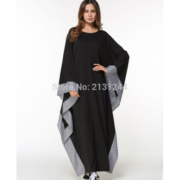 

new arab elegant loose abaya kaftan islamic fashion muslim dress clothing design women black dubai abaya casual, Red