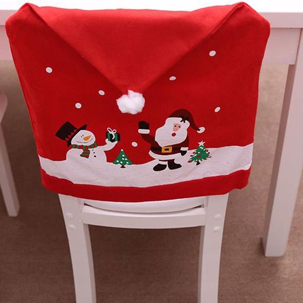 Festes de festa Natal não tecido cadeira conjuntos de neve velha dos desenhos animados