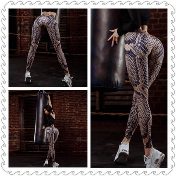 

women yoga trousers pants digital printing digital print stripe snake striped tights female high waist dance active leggings skinny silm, Black;white