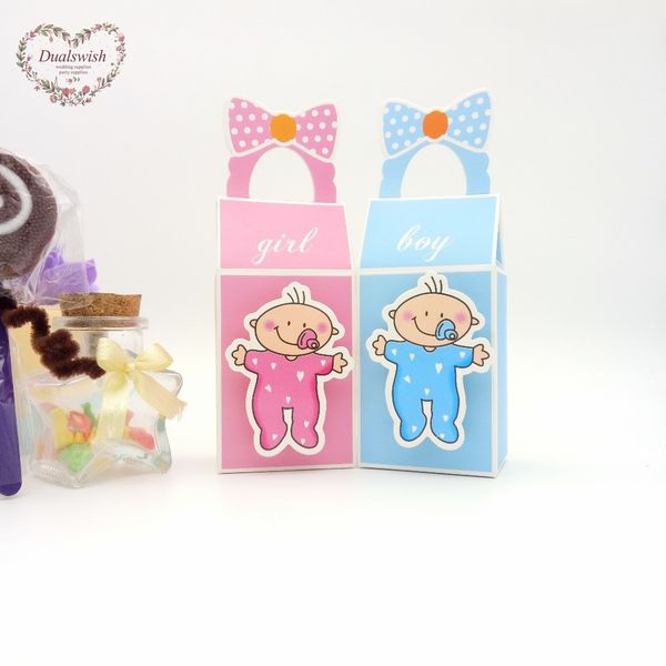 

dualswish 48pcs boy&girl baby shower kids favor paper gift boxes birthday party decorations kids sweet birthday bag event party