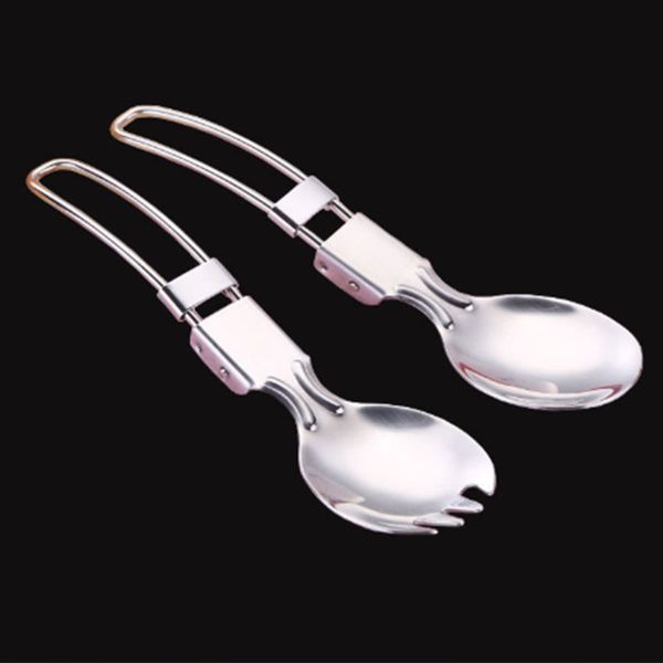 

кладной ложка из неѬжавеей али окѬй spork кемпинг олове пѬибоѬ много