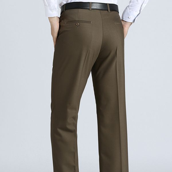 

fall 2019 new men's cultivate one's morality pants suit straight canister business wash and wear pants, Black