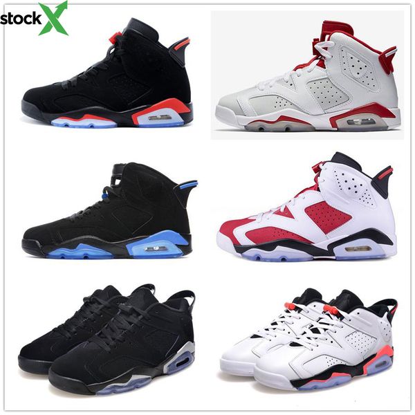 

carmine basketball shoes classic 6s unc black blue white infrared low chrome women men sport blue red oreo alternate oreo black cat