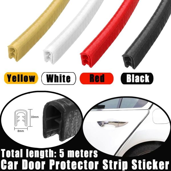 

rubber car door seal strip noise windproof door seal protection sealant strip b pillar accessories 5m 10x8mm
