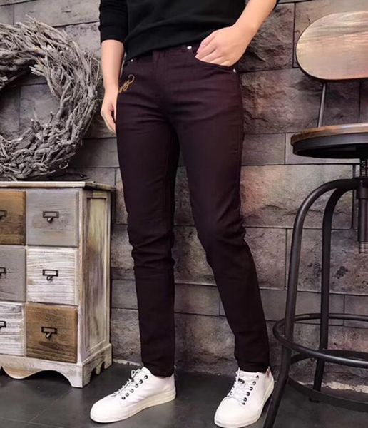

men's europe the united states and south korea version of the new fashion trend slimming personality joker elastic leg pants / 666777 2, Blue