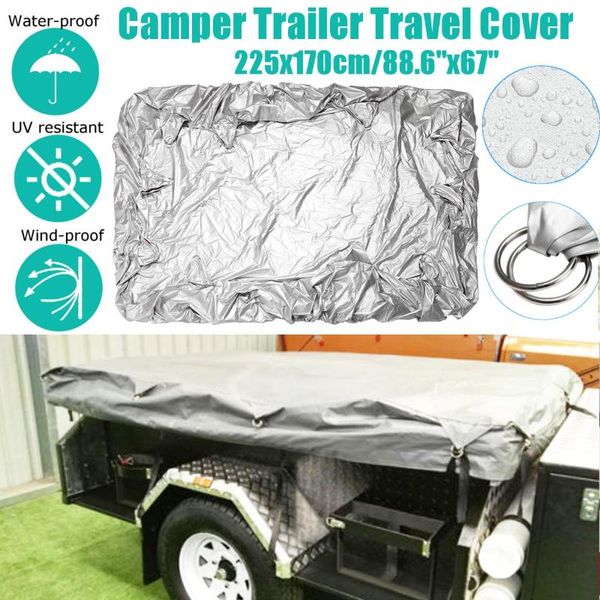 

225x170cm waterproof rain proof dust anti-uv caravan trailer rv car cover case for car covers