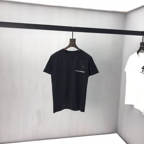 

2020ss весной и летом новый высококачественный хлопок печати короткий рукав круглый шею панель t-shirt размер: -l-xl-xxl-xxxl цвет: черный, White;black