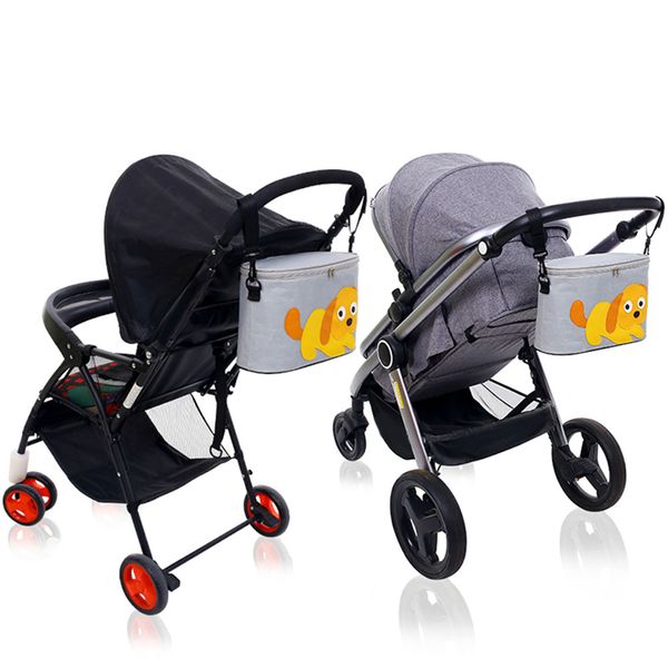 

cute cartoon stroller bag large capacity hanging bag stroller organizer multi compartment maternity mummy bag storage basket